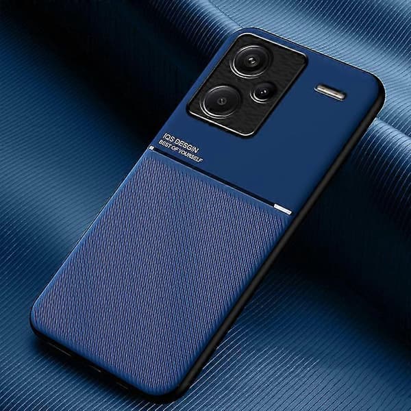 Til Xiaomi Redmi Note 13 Pro+ 5G PU+TPU+PC telefoncover med magnetisk holder metalplade