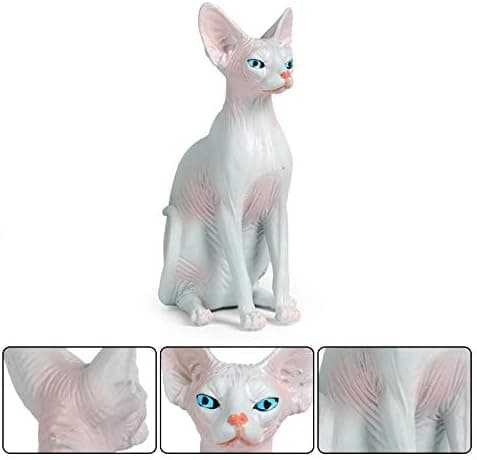 2-pak Sphynx Kattefigur Harpiks Hårløs Kat Model Sphynx Hårløs