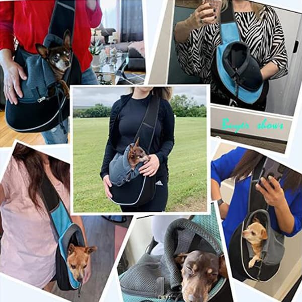 Bærbar Hundebæreveske Pustende Mesh Messenger Bag for Hunder a
