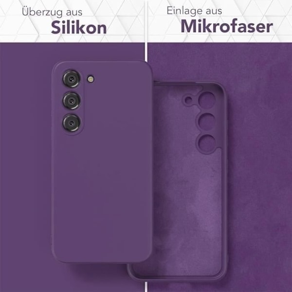 Fodral till Samsung Galaxy S24 Plus (S24+) Silikon Matt Ultra Slim Mjukt skyddande skal - Mörklila