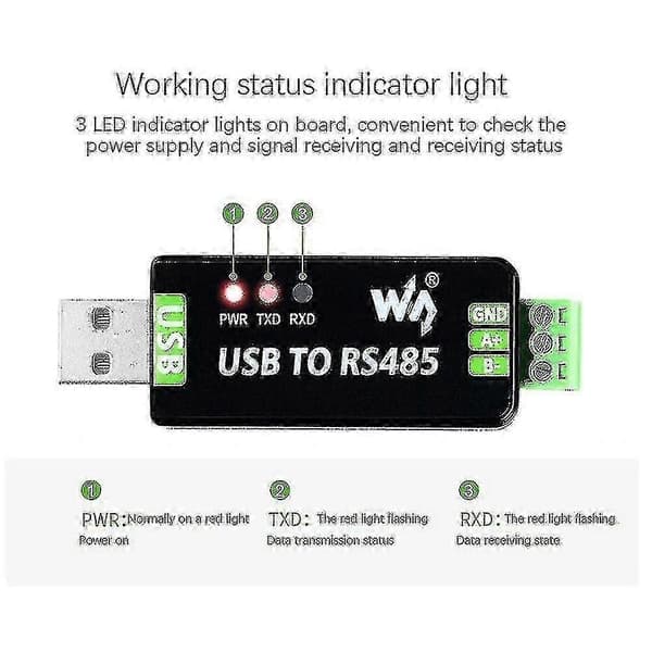 Waveshare USB - RS485 -sarjamuunnin RS485-tiedonsiirtomoduuli