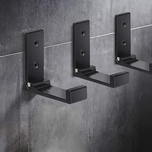 Sett med 4 sammenleggbare veggkroker - usynlige kleskroker, aluminium
