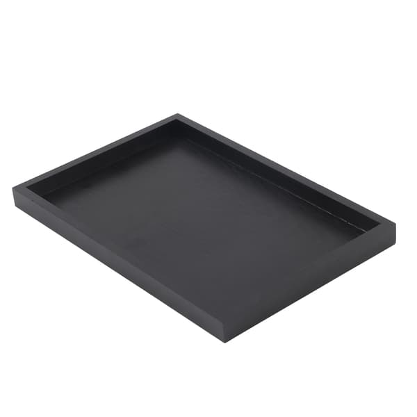Rektangulär serveringsbricka i massivt trä 30*20*2 cm, träbricka med halkfri yta, lätt att rengöra, miljövänlig och hållbar, mångsidig