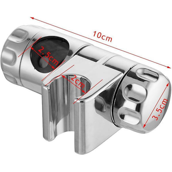 25 mm Krom Dusjhodeholder Med Fester For 25 mm Dusjstang