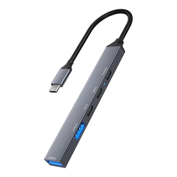 Type-C 5-i-1 Hub med USB 3.0-porter Rask dataoverføring Enkel enhetstilkobling Dokkingstasjon Hub Telefontilbehør