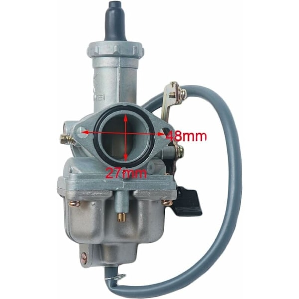 Bränsleluftblandningsförgasare för 3-hjulig Go Cart-motor, Miljövänlig 27 mm förgasarkabelchokespak, Enkel installation på XR CRF 100cc To