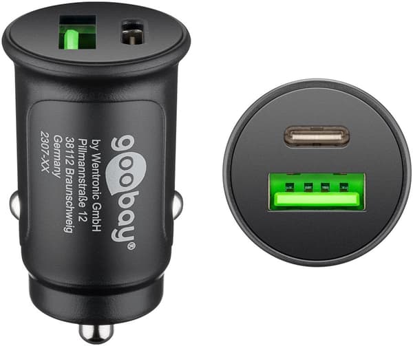 Dubbel USB Billaddare USB-C™ PD (27W) - Effektiv och snabb laddning