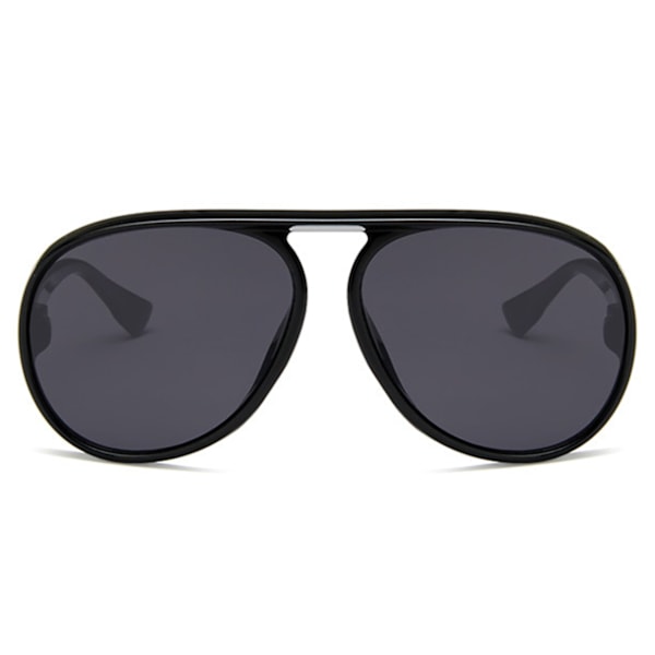 Svarta Aviator Pilot Solglasögon Mörkt Glas svart
