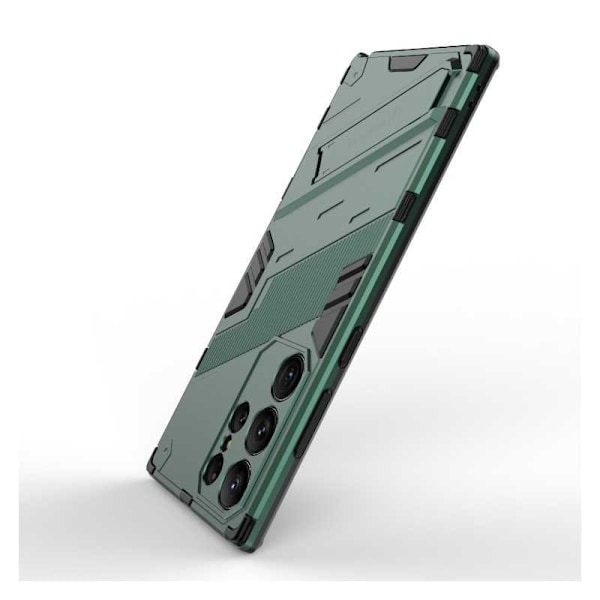 Samsung S24 Ultra Stöttåligt Skal med Kickstand ThinArmor V2 - Grön