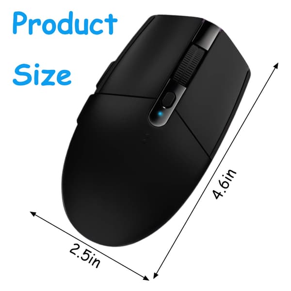 Trådløs gamingmus, Tri-Mode Connectivity USB-C Bluetooth for problemfri skift, ultralet 5600DPI optisk sensor kompakt design med Black