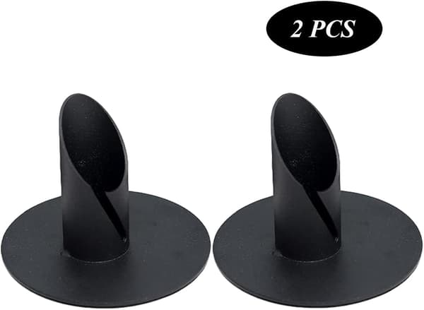 Lysestager Lysestager 2 Stykker Sort Metal Lysestager Sort P
