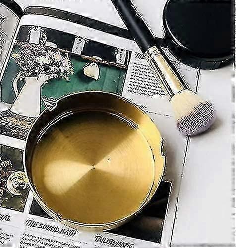 Rundt askebæger i rustfrit stål (2 stk., guld)