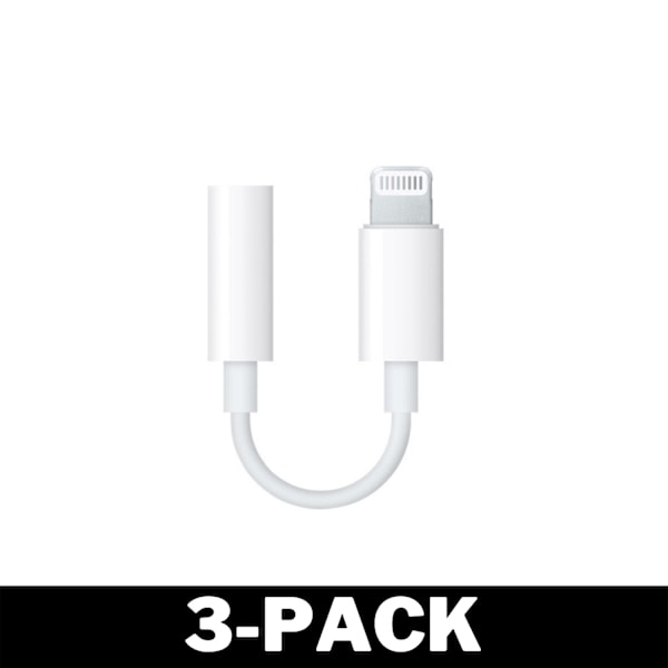 Digital Lightning till 3,5mm - AUX - iPhone iPad iPod 3-Pack