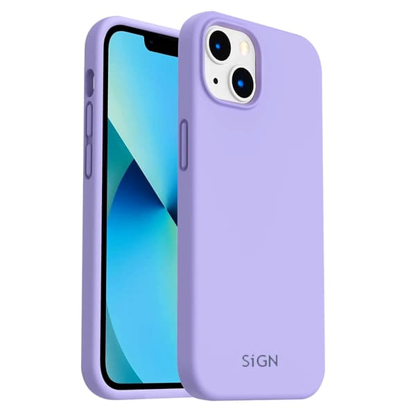 SiGN Liquid Silicone -kuori iPhone 14:lle - Violetti