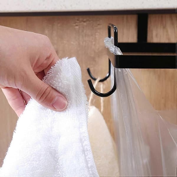 Hängande plastpåsehållare för skåpsdörr, metall, för soppåsar