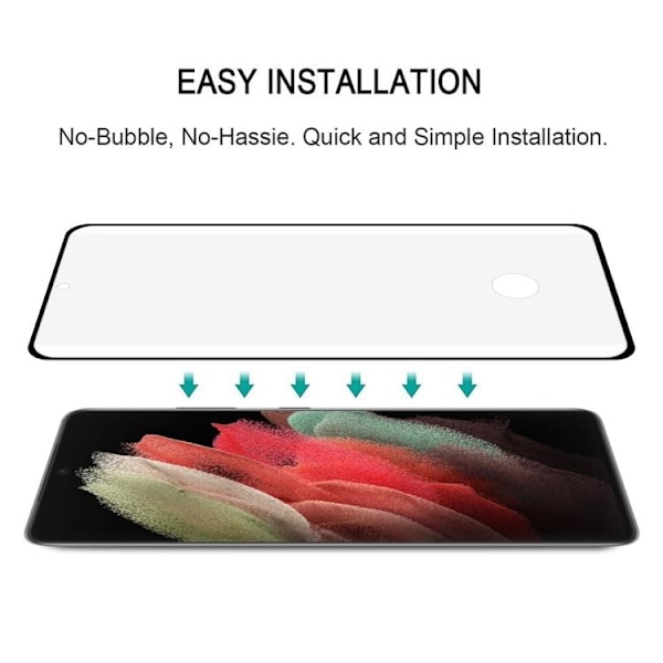 Samsung Galaxy S22 Ultra - Heltäckande Härdat Skyddsglas Lim