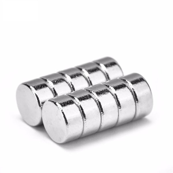 10 st 6 x 3 mm Neodymium Magneter NdFeB Silver