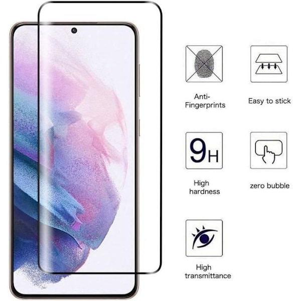 3 x integrerat härdat glas för Samsung Galaxy S23 skyddsglas Svart