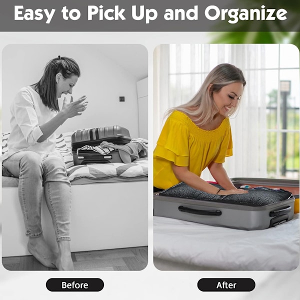 Resväska Organizer Set 8-delad, packningskuber för ryggsäck, packpåsar