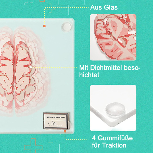 Gåvor Bästa glasunderlägg Thinking Geek Gifts 3D hjärnunderlägg