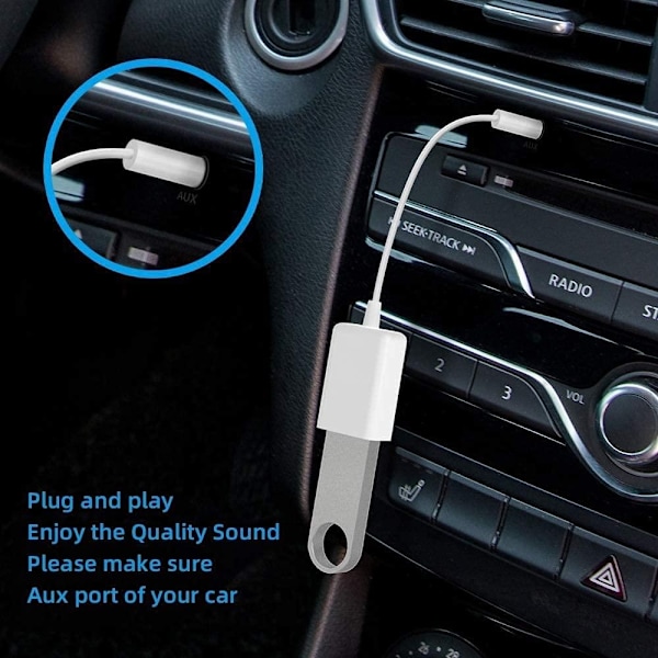 3x 3.5mm Aux Hane till USB Hona Adapterkabel Vit one size