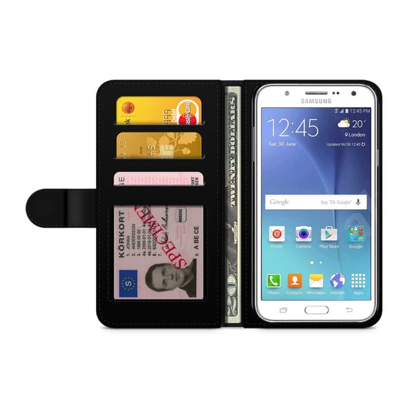 Etui, Samsung Galaxy J5 (2015), Sort/Hvid, Kat