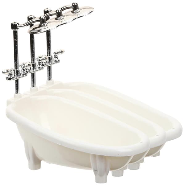 3 stk. dukke badekar mini badekar modell miniatyr hus møbler mini baderomstilbehør