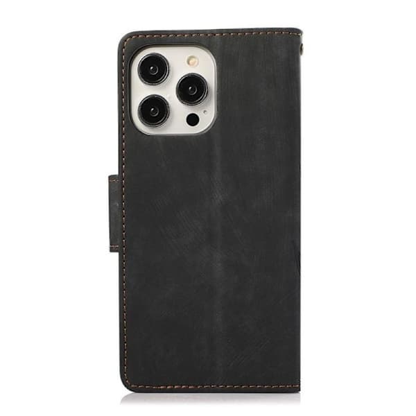 (For Samsung S24) Embossed Butterfly Leather Phone Case with Card Slots Black Rød