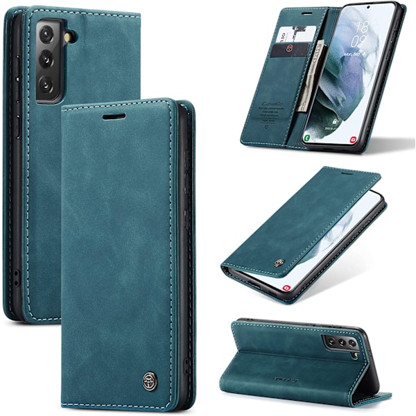 CaseMe 013 för Samsung Galaxy S21  Plånboksfodral|grön