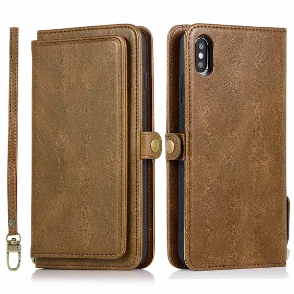 iPhone X/XS - Smart Genomtänkt Plånboksfodral Röd