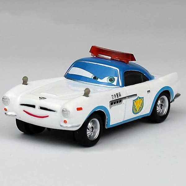Disney Pixar Biler 2-3 - Lynet McQueen, Mater & Sheriff Legeringsmodellbil 1:55 Metallleker for gutter
