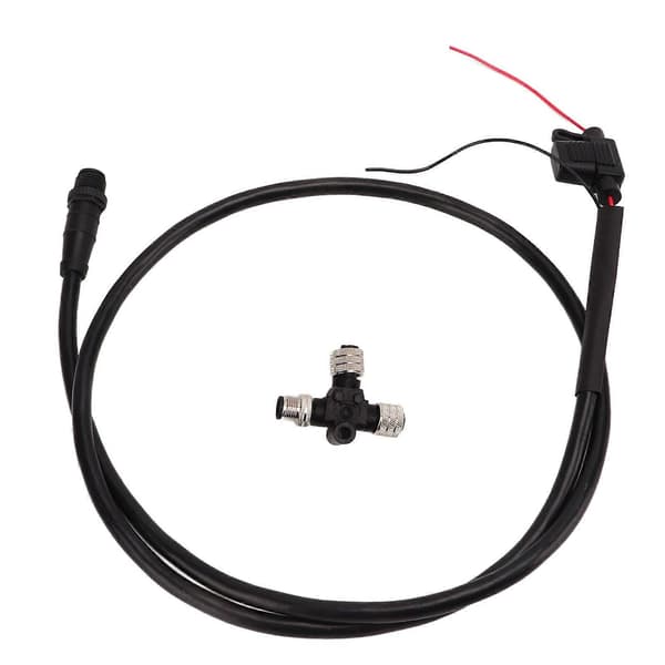 Backbone-kabel med T-stik 3A sikring 5-benet M12-gevind 1m lang IP67 vandtæt til NMEA 2000-netværk