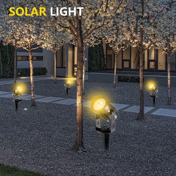 (3000K), Solar Spotlight Udendørs, Solcellelampe Udendørs Have Solcelle