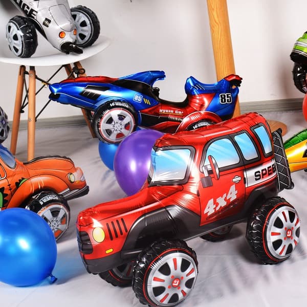 8-delt ballonsæt, bil aluminiumsfolieballon, helium polyester