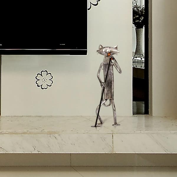 Kattemetalfigur med guitarfigur - gaver til Thanksgiving