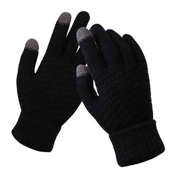 Strikkede handsker Superbløde Touchscreen-handsker, Vinter, Unisex