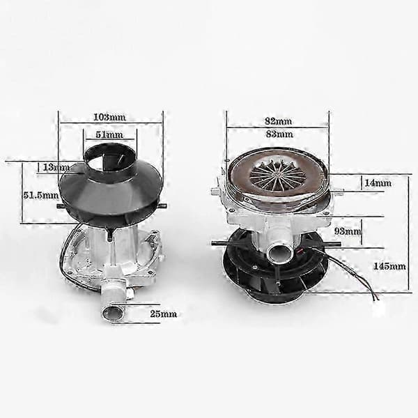 Blåsermotor for parkeringsvarmer 24v for D2 2kw Stor Bladmontering Forbrenningsluftvifte