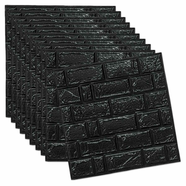 3D Väggpaneler Peel and Stick 10ST Foam Brick Tapet för