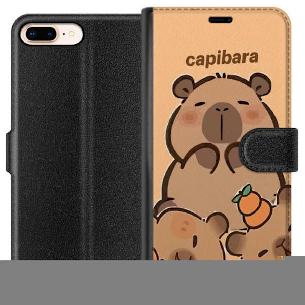 Apple iPhone 8 Plus Plånboksfodral Capybara Söt Figur Trendig Samlare