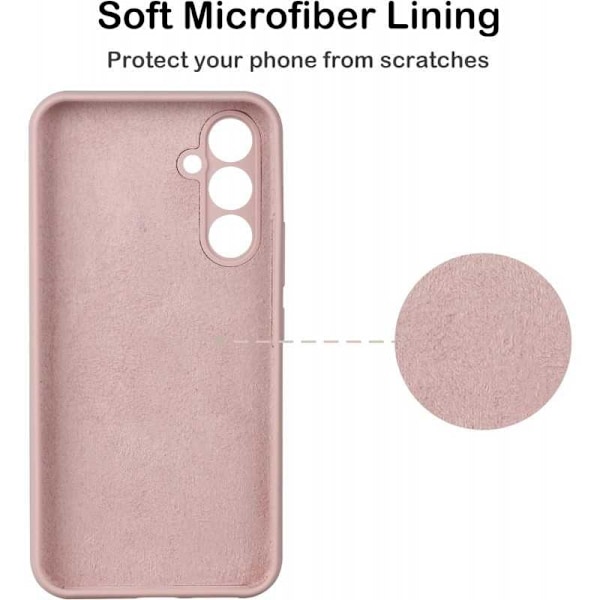 Samsung S24 Gummibelagd Mattrosa Skal Kameraskydd Liquid - Rosa