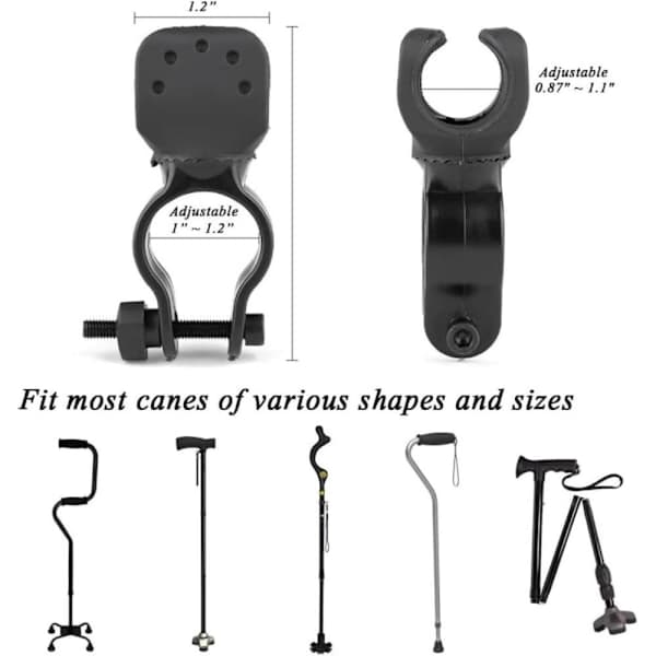 Kæpholder til rollator, rollator, kørestol - Universal C