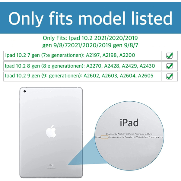 Härdat Glas Skärmskydd iPad 10.2 2021/2020/2019 gen 9/8/7