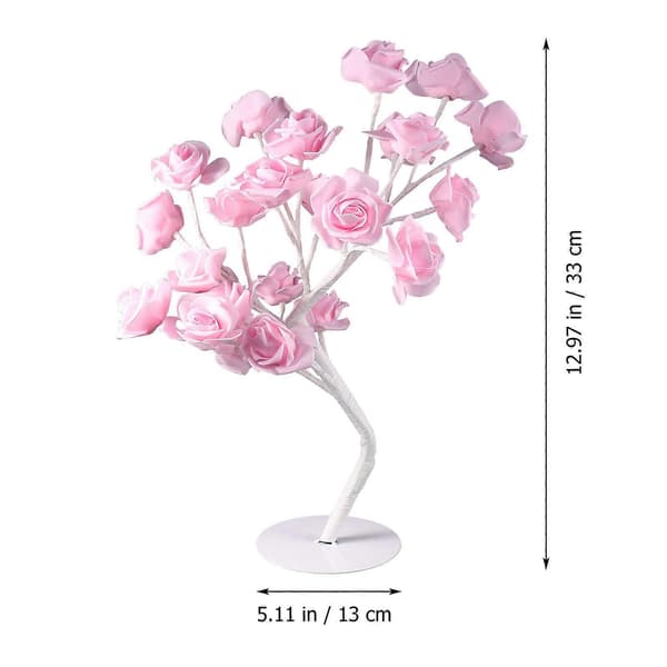 LED Rose Blomst Træ Natlampe Simuleret Træ Natlys til Skrivebordsindretning