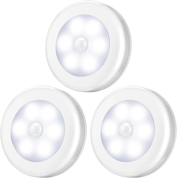3 stycken mänsklig intelligent induktion LED litiumbatteri magnet
