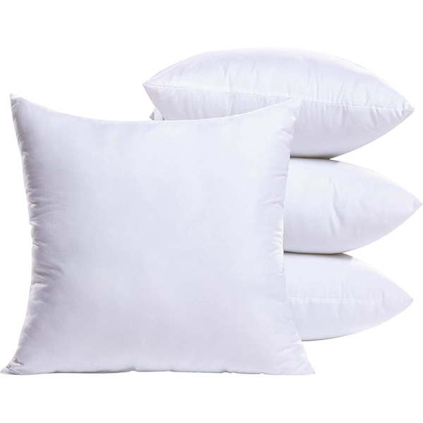 2 stk Putefyll, Pynteputefyll for Sofa/Seng, Dekorative Innerputer, Hvit Putefyll, 45cm x 45cm 45*45cm
