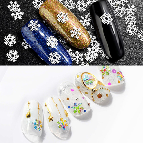2 lådor jul nagelpaljetter Glitter holografisk nail art