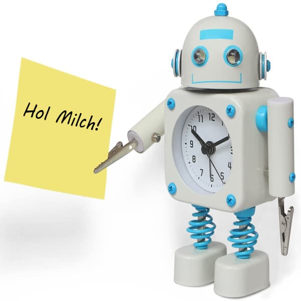 Anpassningsbar Robot Väckarklocka, Tyst och Lättanvänd, för Heminredning Speciellt Barnrum