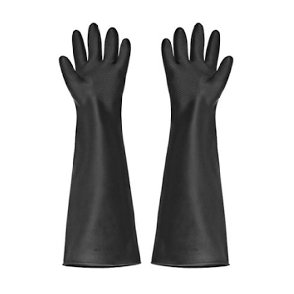 Texturerade handskar i svart gummi med handflategrepp, ultimat kemikalieresistens, kraftiga handskar för tuffa och krävande uppgifter