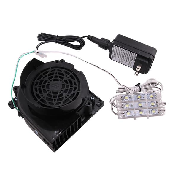 12v 1.5a Oppblåsbar Luftblåser Erstatningsviftemotor med 3 LED-lys Fg