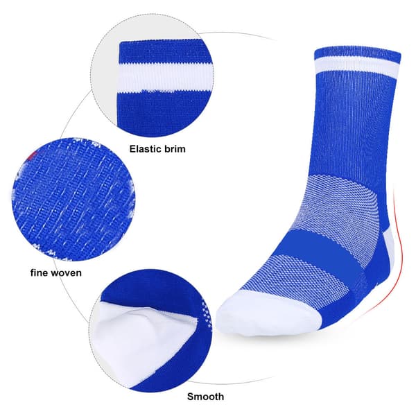 Unisex Utomhus Varma, Andningsbara, Mjuka Anti-svett Strumpor Basket (Mörkblå)